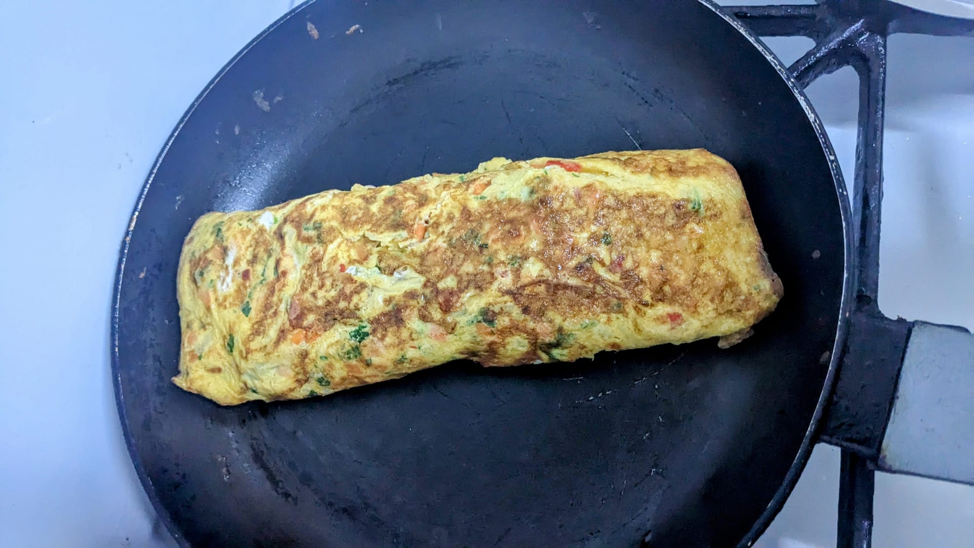 Veggie Omellete Roll with Potato Fries