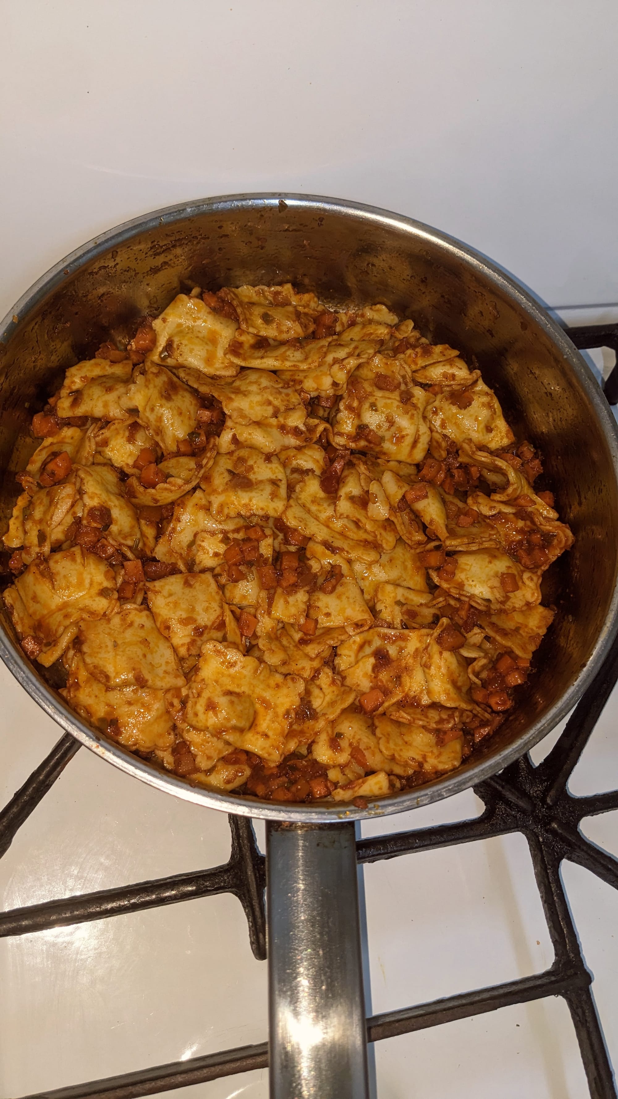 Ravioli with Creamy Tomato Sauce