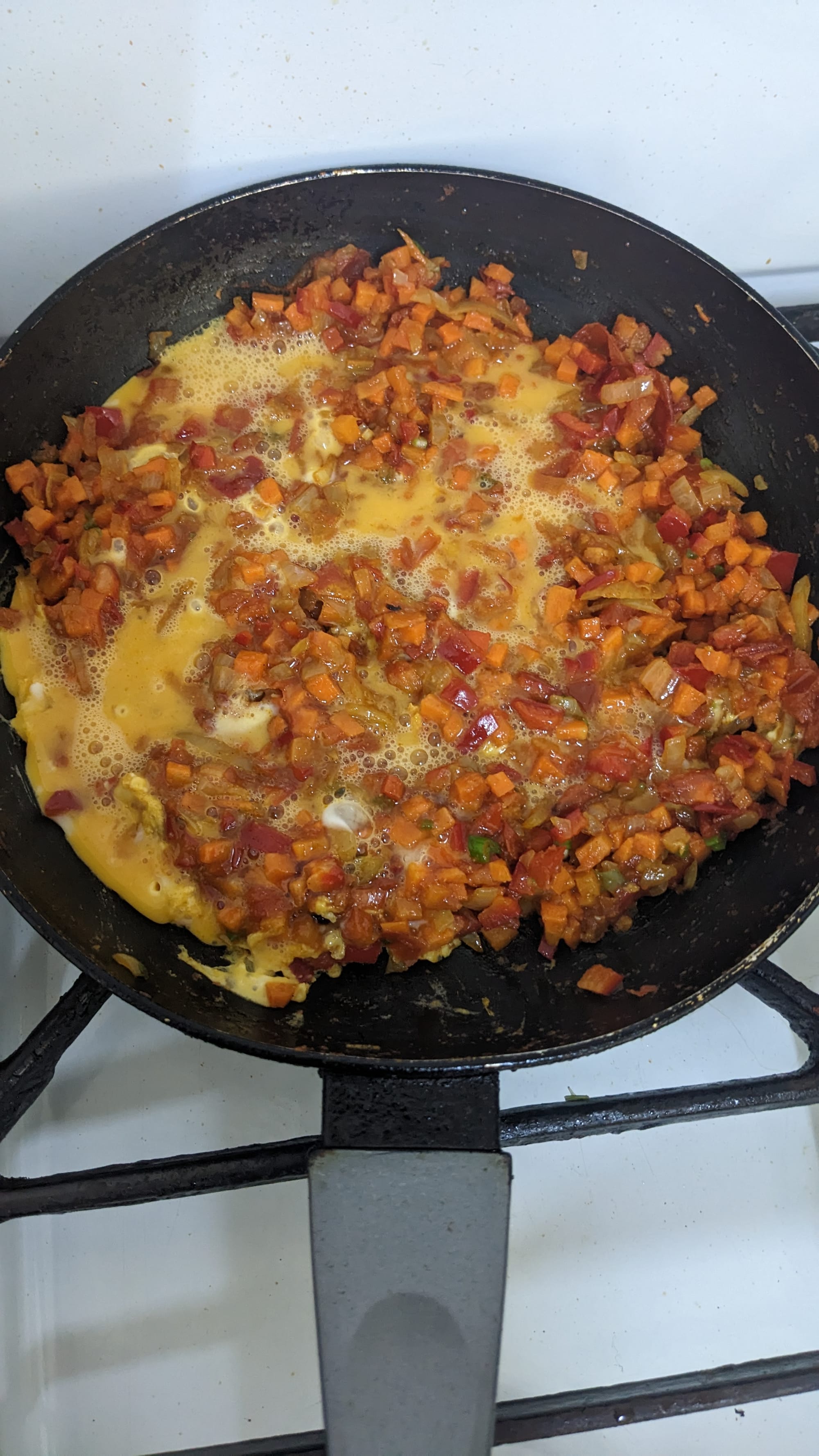 Potato Fries and Veggie Scramble