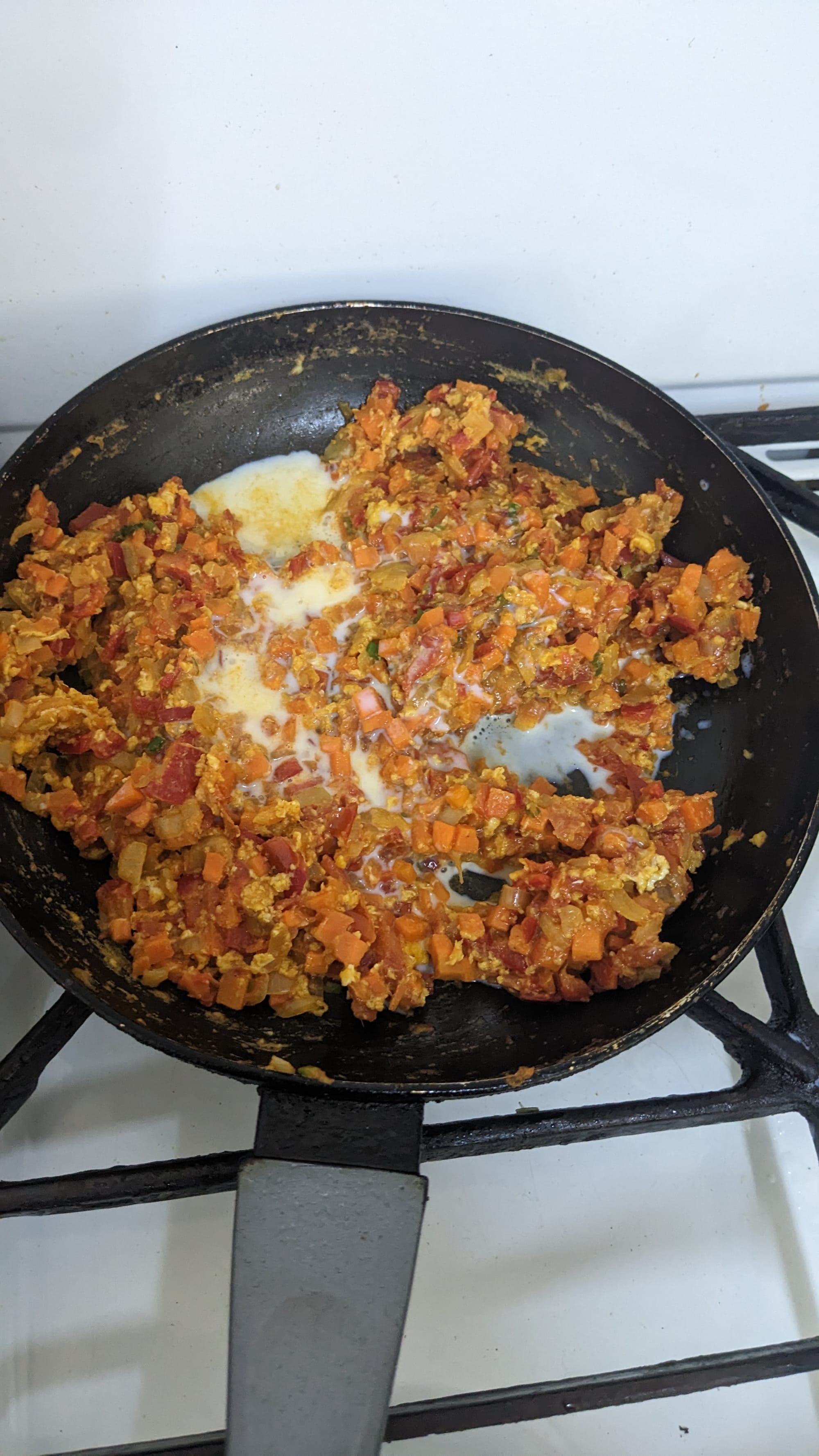 Potato Fries and Veggie Scramble